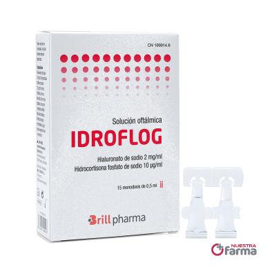 Comprar IDROFLOG SOLUCION OFTALMICA 15 MONODOSIS 0,5 ML al mejor precio en NuestraFarma, tu farmacia online
