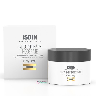 Comprar ISDINCEUTICS GLICOISDIN 15 MODERATE CREMA FACIAL EFECTO PEELING 50 G al mejor precio en NuestraFarma, tu farmacia online