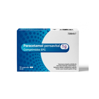 Comprar PARACETAMOL PENSAVITAL EFG 1 G 10 COMPRIMIDOS al mejor precio en NuestraFarma, tu farmacia online