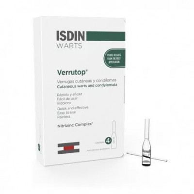 Comprar VERRUTOP ISDIN WARTS 0.10 ML 4 AMPOLLAS al mejor precio en NuestraFarma, tu farmacia online
