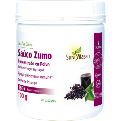 Comprar SAUCO ZUMO CONCENTRADO EN POLVO SURA VITASAN 100 G al mejor precio en NuestraFarma, tu farmacia online