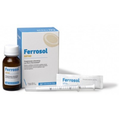 Comprar FERROSOL GOTAS Y SOBRE 1 FRASCO 30 ML + 1 SOBRE 1,9 G al mejor precio en NuestraFarma, tu farmacia online