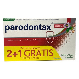 PARODONTAX ORIGINAL SABOR MENTA Y JENGIBRE 2+1 GRATIS 75 ML