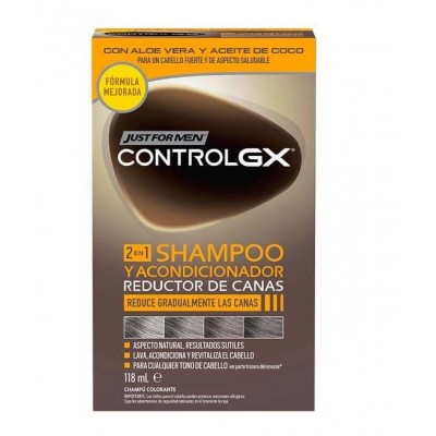 Comprar CONTROL GX REDUCTOR DE CANAS 2 EN 1 CHAMPU Y ACONDICIONADOR 118 ML al mejor precio en NuestraFarma, tu farmacia online