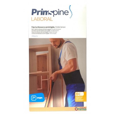 Comprar PRIMSPINE LABORAL FAJA LUMBOSACRA SEMIRRIGIDA PRS625N COLOR NEGRO TALLA XXXL al mejor precio en NuestraFarma, tu farmacia online