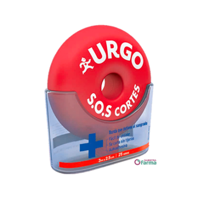 Comprar URGO SOS CORTES BANDA AUTOADHESIVA RECORTABLE 3 M X 2.5 CM al mejor precio en NuestraFarma, tu farmacia online