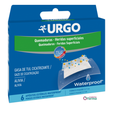 Comprar URGO QUEMADURAS Y HERIDAS SUPERFICIALES WATERPROOF 5 X 7 CM 6 APOSITOS al mejor precio en NuestraFarma, tu farmacia online