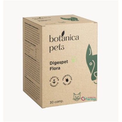 Comprar BOTANICA PETS DIGESTPET FLORA 30 COMPRIMIDOS al mejor precio en NuestraFarma, tu farmacia online
