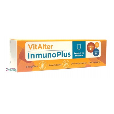 Comprar VITALTER INMUNOPLUS 20 COMPRIMIDOS SABOR NARANJA al mejor precio en NuestraFarma, tu farmacia online