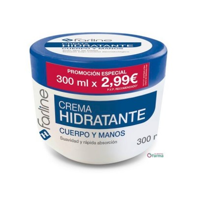 Comprar FARLINE CREMA HIDRATANTE CUERPO Y MANOS 300 ML al mejor precio en NuestraFarma, tu farmacia online