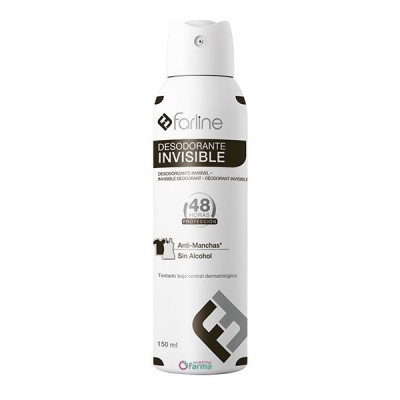 Comprar FARLINE DESODORANTE INVISIBLE SPRAY 150 ML al mejor precio en NuestraFarma, tu farmacia online