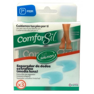 Comprar COMFORSIL SEPARADORES DE DEDOS EXTRAFINOS DE SILICONA 3 UNIDADES TALLA L CC206L al mejor precio en NuestraFarma, tu farmacia online