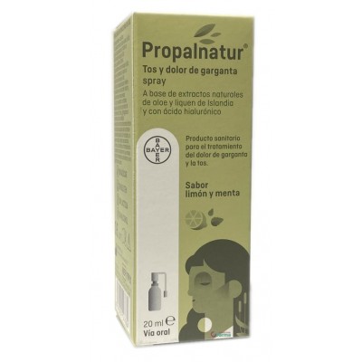 Comprar PROPALNATUR TOS Y DOLOR DE GARGANTA SPRAY SABOR LIMON Y MENTA 20 ML al mejor precio en NuestraFarma, tu farmacia online