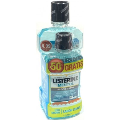 Comprar LISTERINE MENTOL SABOR SUAVE 500 + 250 ML GRATIS al mejor precio en NuestraFarma, tu farmacia online