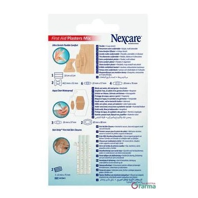 Comprar 3M NEXCARE FIRST AID PLASTERS MIX 20 APOSITOS al mejor precio en NuestraFarma, tu farmacia online
