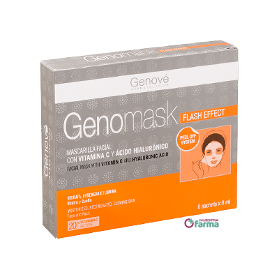Comprar GENOMASK MASCARILLA FACIAL CON VITAMINA C 6 MONODOSIS X 8 ML al mejor precio en NuestraFarma, tu farmacia online