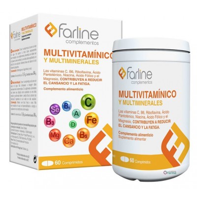 Comprar FARLINE MULTIVITAMINICO Y MULTIMINERALES 60 COMPRIMIDOS al mejor precio en NuestraFarma, tu farmacia online