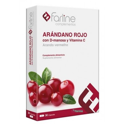 Comprar FARLINE ARANDANO ROJO + VITAMINA C + D-MANOSA 30 CAPSULAS al mejor precio en NuestraFarma, tu farmacia online