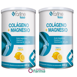 FARLINE COLAGENO + MAGNESIO PACK 2 X 400 G SABOR LIMON