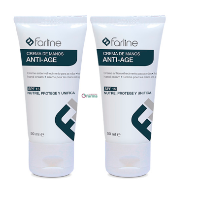 Comprar FARLINE CREMA DE MANOS ANTI-EDAD DUPLO 2 X 50 ML al mejor precio en NuestraFarma, tu farmacia online