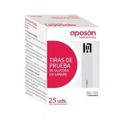 Comprar TIRAS REACTIVAS GLUCEMIA APOSAN 25 U al mejor precio en NuestraFarma, tu farmacia online