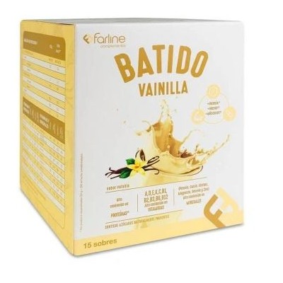 Comprar FARLINE BATIDO SABOR VAINILLA 15 SOBRES 30 G al mejor precio en NuestraFarma, tu farmacia online