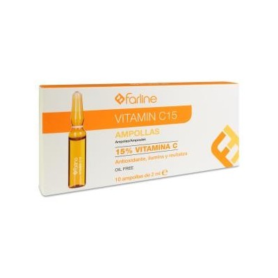 Comprar FARLINE AMPOLLAS FACIALES VITAMINA C 15% 10 AMPOLLAS 2 ML al mejor precio en NuestraFarma, tu farmacia online