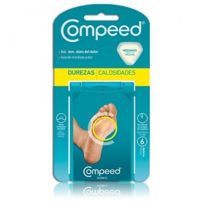 Comprar COMPEED DUREZAS MEDIANAS 6 APOSITOS al mejor precio en NuestraFarma, tu farmacia online