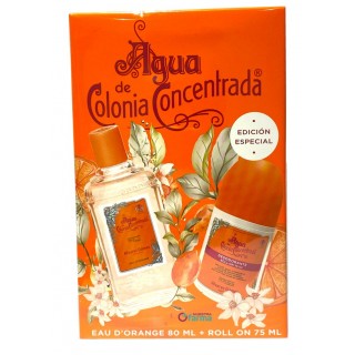 AGUA DE COLONIA CONCENTRADA EAU D´ORANGE 80 ML + DESODORANTE ALVAREZ GOMEZ ROLL ON 75 ML