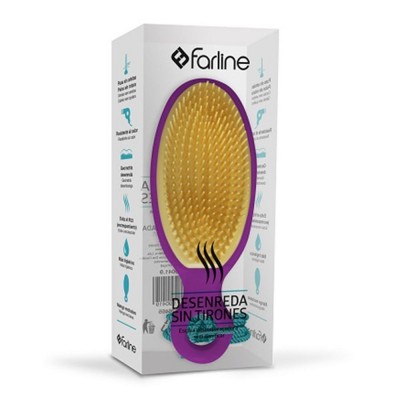 Comprar FARLINE CEPILLO DESENREDANTE 1 UNIDAD COLOR MORADO al mejor precio en NuestraFarma, tu farmacia online