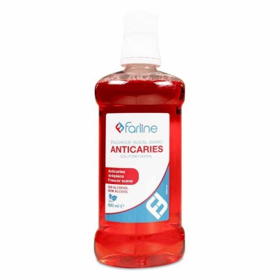 Comprar FARLINE ANTICARIES ENJUAGUE BUCAL SIN ALCOHOL 500 ML al mejor precio en NuestraFarma, tu farmacia online