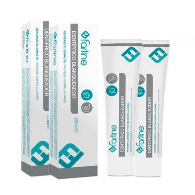 Comprar FARLINE PASTA DE DIENTES BLANQUEADORA DUPLO 2 TUBOS 125 ML al mejor precio en NuestraFarma, tu farmacia online