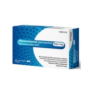 PARACETAMOL PENSAVITAL EFG 650 mg 20 COMPRIMIDOS