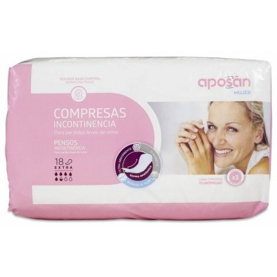 Comprar COMPRESA INCONTINENCIA ORINA LIGERA APOSAN EXTRA 18 UNIDADES al mejor precio en NuestraFarma, tu farmacia online
