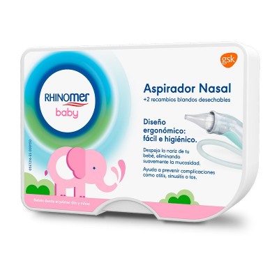 Comprar RHINOMER BABY NARHINEL CONFORT ASPIRADOR NASAL+ 2 RECAMBIOS al mejor precio en NuestraFarma, tu farmacia online