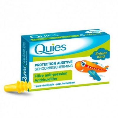 Comprar QUIES TAPONES OIDOS PROTECCION ESPECIAL NIÑO PARA AVION 2 UNIDADES al mejor precio en NuestraFarma, tu farmacia online