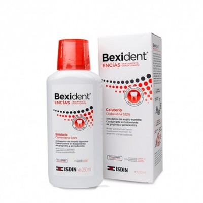 Comprar BEXIDENT ENCIAS COLUTORIO TRATAMIENTO CLORHEXIDINA 0,12% 250 ML al mejor precio en NuestraFarma, tu farmacia online