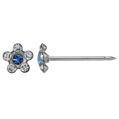Comprar INVERNESS PENDIENTE ACERO INOXIDABLE 119C FLOR NATURAL AZUL al mejor precio en NuestraFarma, tu farmacia online