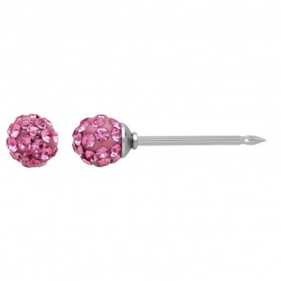 Comprar INVERNESS PENDIENTE ACERO INOXIDABLE 588C BOLA ROSA CRISTAL 4 MM al mejor precio en NuestraFarma, tu farmacia online
