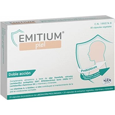 Comprar EMITIUM PIEL 40 CAPSULAS al mejor precio en NuestraFarma, tu farmacia online