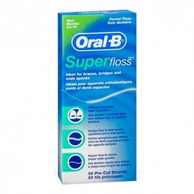 Comprar ORAL-B SEDA DENTAL SUPERFLOSS 50 U al mejor precio en NuestraFarma, tu farmacia online