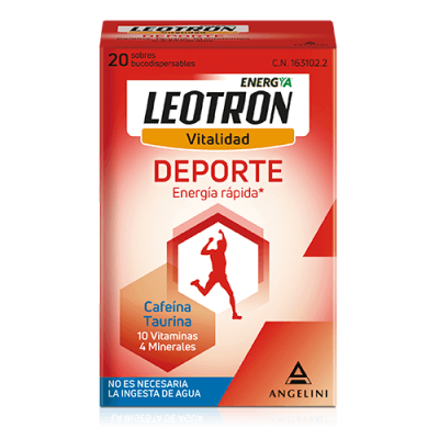 Comprar LEOTRON DEPORTE 20 SOBRES BUCODISPERSABLES 2 G al mejor precio en NuestraFarma, tu farmacia online