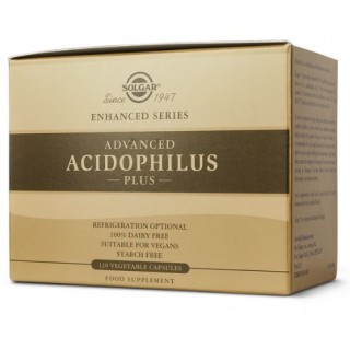 SOLGAR ACIDOPHILUS PLUS AVANZADO (NO LACTEO) 120 CAPSULAS VEGETALES