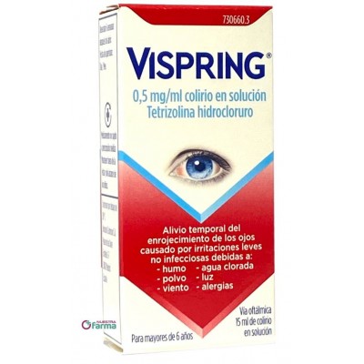 Comprar VISPRING 0,5 mg/ml COLIRIO EN SOLUCION 1 FRASCO 15 ml al mejor precio en NuestraFarma, tu farmacia online