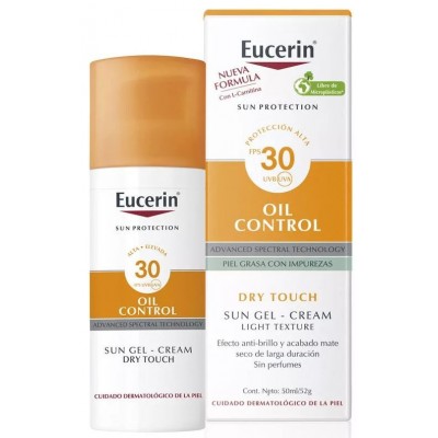 Comprar EUCERIN SUN PROTECTION FPS 30 OIL CONTROL DRY TOUCH PIEL GRASA GEL CREMA 50 ML al mejor precio en NuestraFarma, tu farmacia online