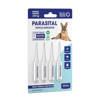 Comprar PARASITAL PIPETAS PERROS GRANDES 4 UNIDADES al mejor precio en NuestraFarma, tu farmacia online