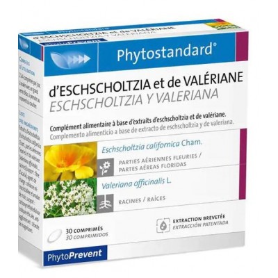 Comprar PHYTOSTANDARD ESCHSCHOLTZIA-VALERIANA 30 COMPRIMIDOS al mejor precio en NuestraFarma, tu farmacia online