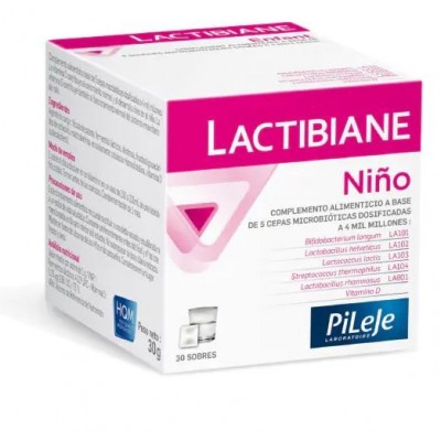 Comprar LACTIBIANE NIÑO PILEJE 30 SOBRES 2,5 G al mejor precio en NuestraFarma, tu farmacia online