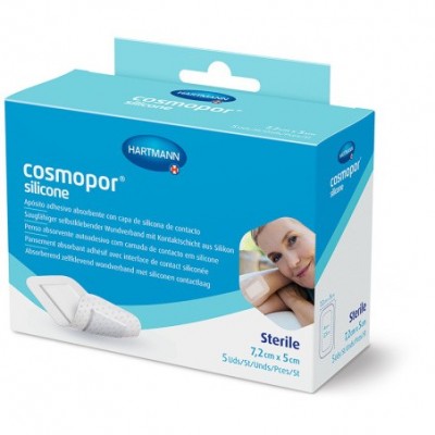 Comprar COSMOPOR SILICONE APOSITO ESTERIL 5 UNIDADES 7,2 CM X 5 CM al mejor precio en NuestraFarma, tu farmacia online