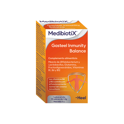 Comprar MEDIBIOTIX GASTEEL INMUNITY BALANCE 10 SOBRES 1,5 G al mejor precio en NuestraFarma, tu farmacia online